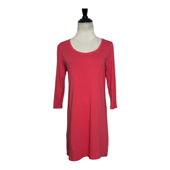 PureJill reddish pink 3/4 sleeves tunic top size small Tall - Picture 9 of 12